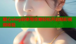 糖心vlog码使用攻略轻松开启精彩视频体验