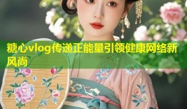 糖心vlog传递正能量引领健康网络新风尚